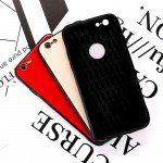 Wholesale iPhone 8 / 7 Tempered Glass Hybrid Case Cover (Black)